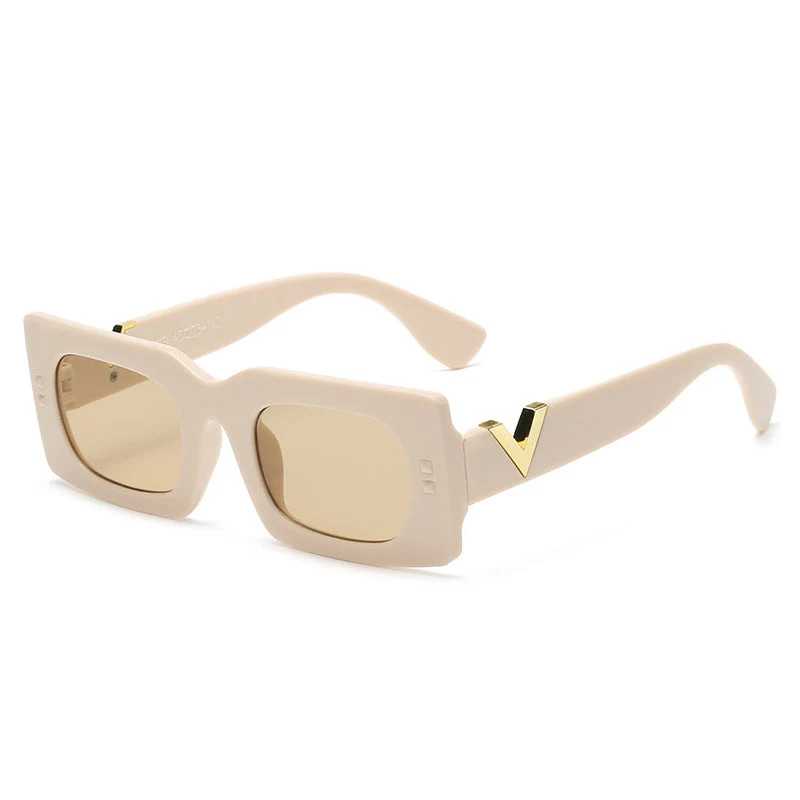 Dame oversized solbrille med dyremønster Luvikno