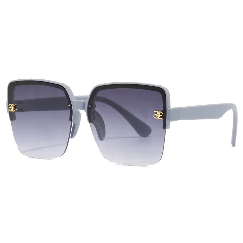 Dame oversized kvadratisk solbrille med høykvalitets linser Luvikno