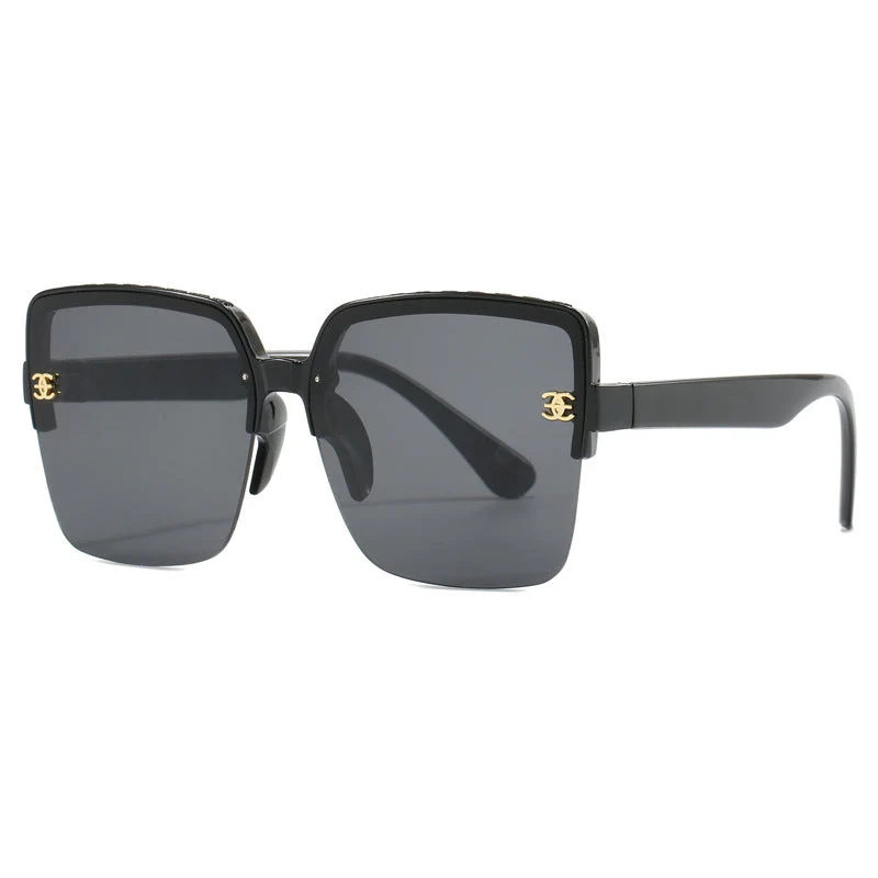 Dame oversized kvadratisk solbrille med høykvalitets linser Luvikno