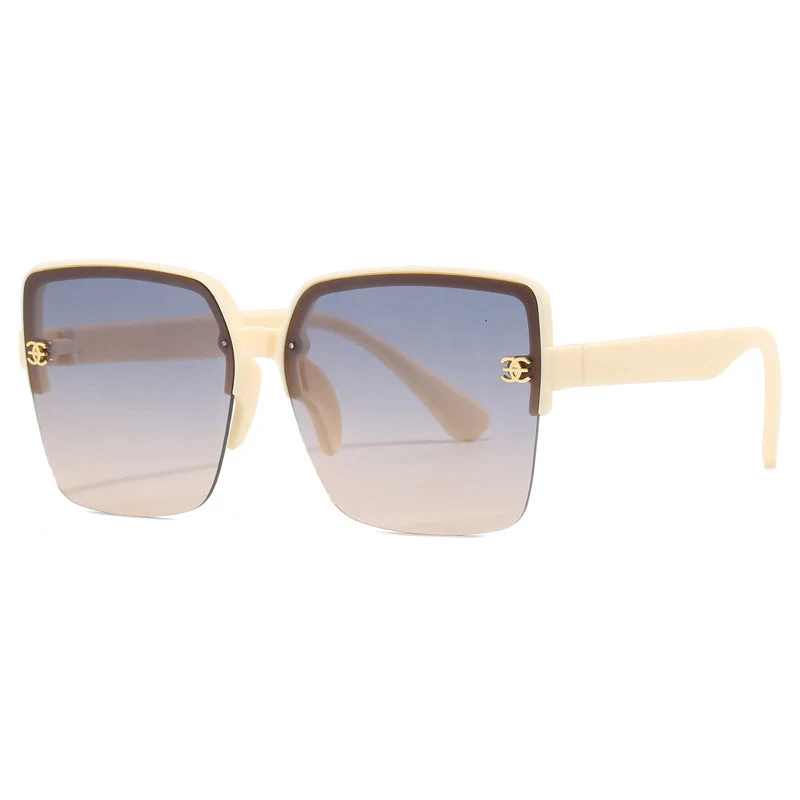 Dame oversized kvadratisk solbrille med høykvalitets linser Luvikno