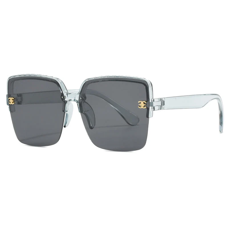 Dame oversized kvadratisk solbrille med høykvalitets linser Luvikno