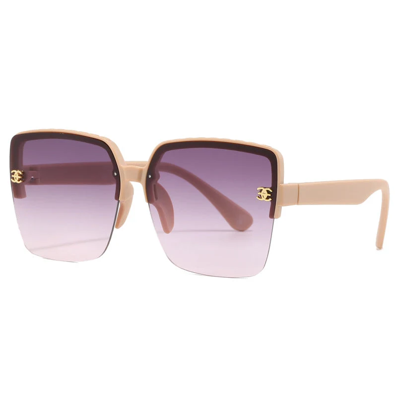 Dame oversized kvadratisk solbrille med høykvalitets linser Luvikno