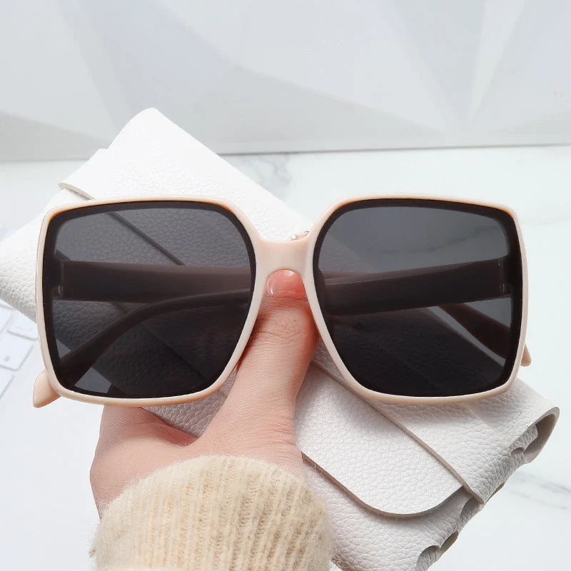 Dame oversized solbriller i moderne skilpadde-design Luvikno