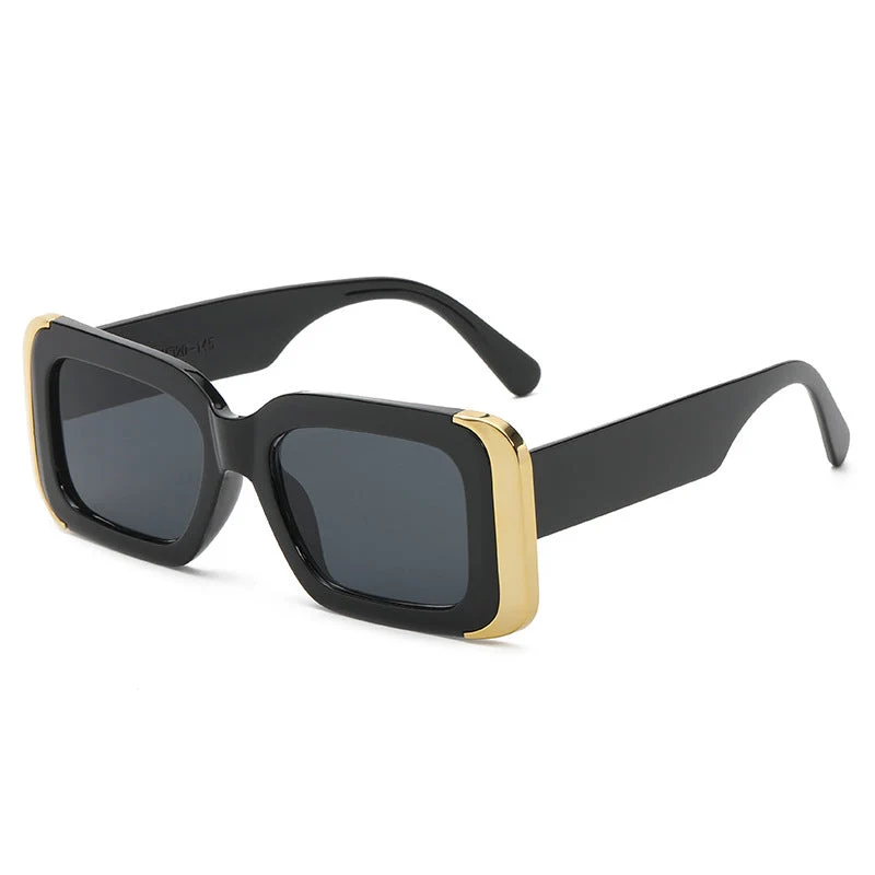 Dame Oversized-solbriller i moderne dyreprint-design Luvikno