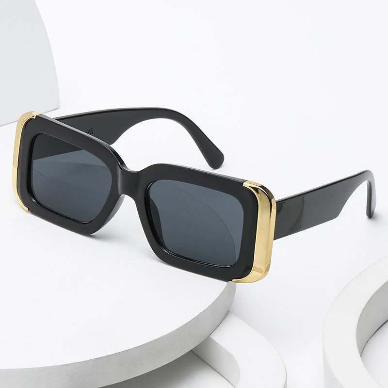 Dame Oversized-solbriller i moderne dyreprint-design Luvikno