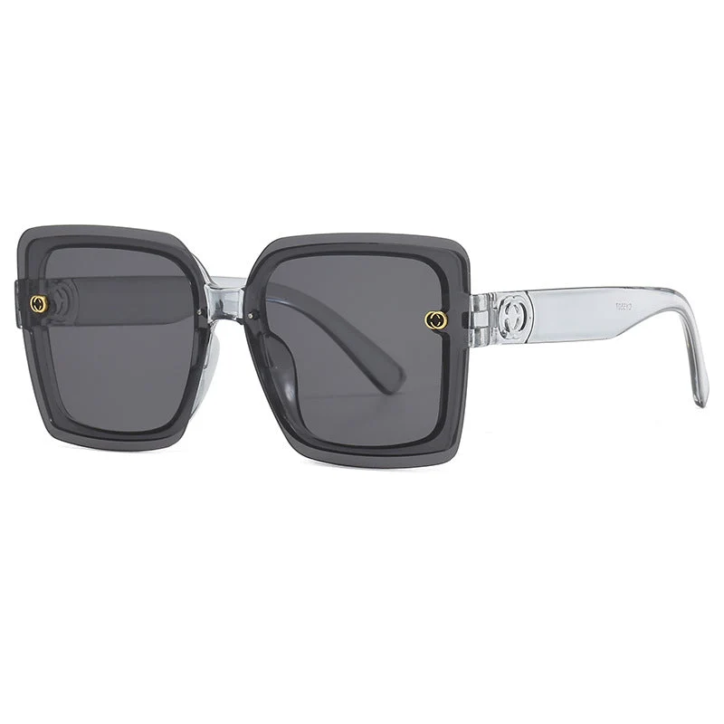 Dame oversized kvadratisk solbrille med elegant ramme Luvikno
