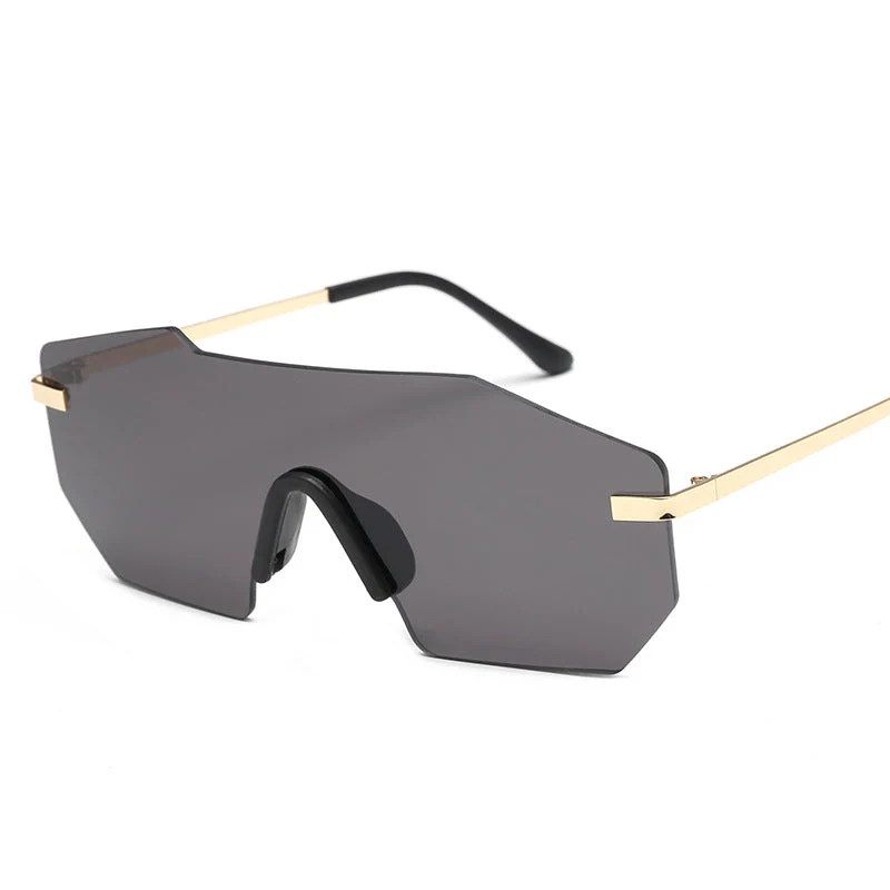 Dame oversized solbriller i futuristisk design Luvikno