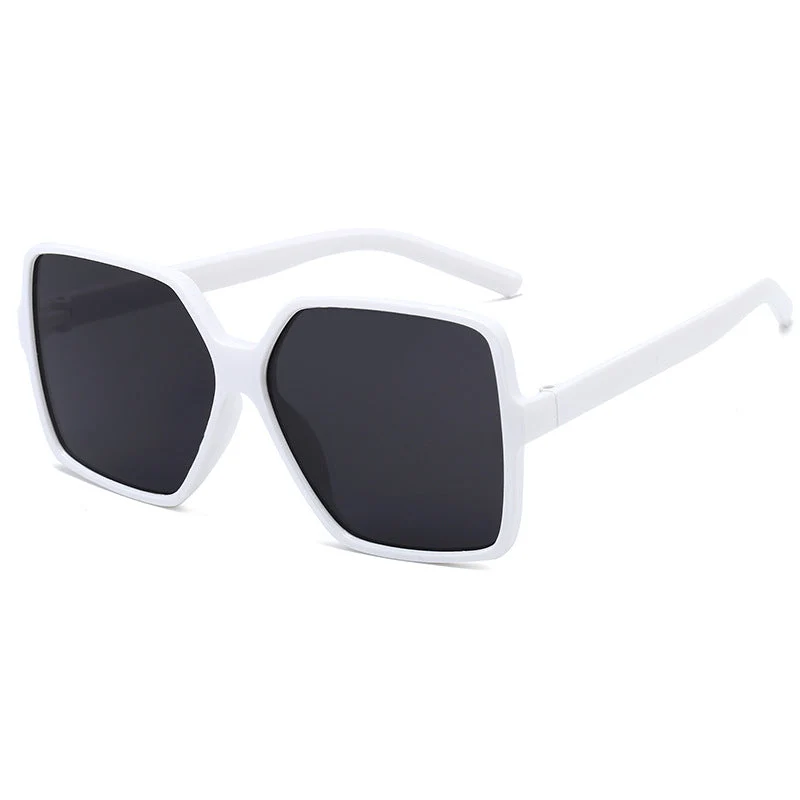 Dame oversized kvadratisk solbrille med elegant ramme Luvikno