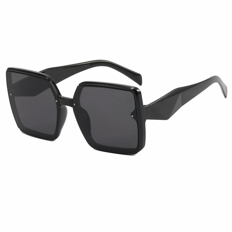 Dame overdimensjonert kvadratisk solbrille Luvikno