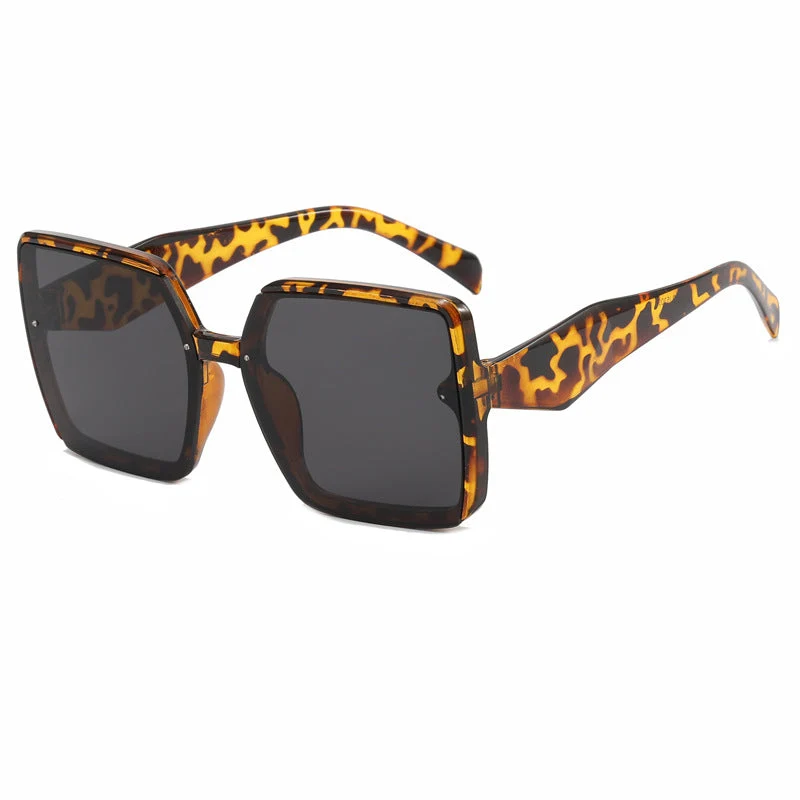 Dame overdimensjonert kvadratisk solbrille Luvikno