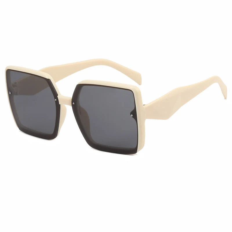 Dame overdimensjonert kvadratisk solbrille Luvikno