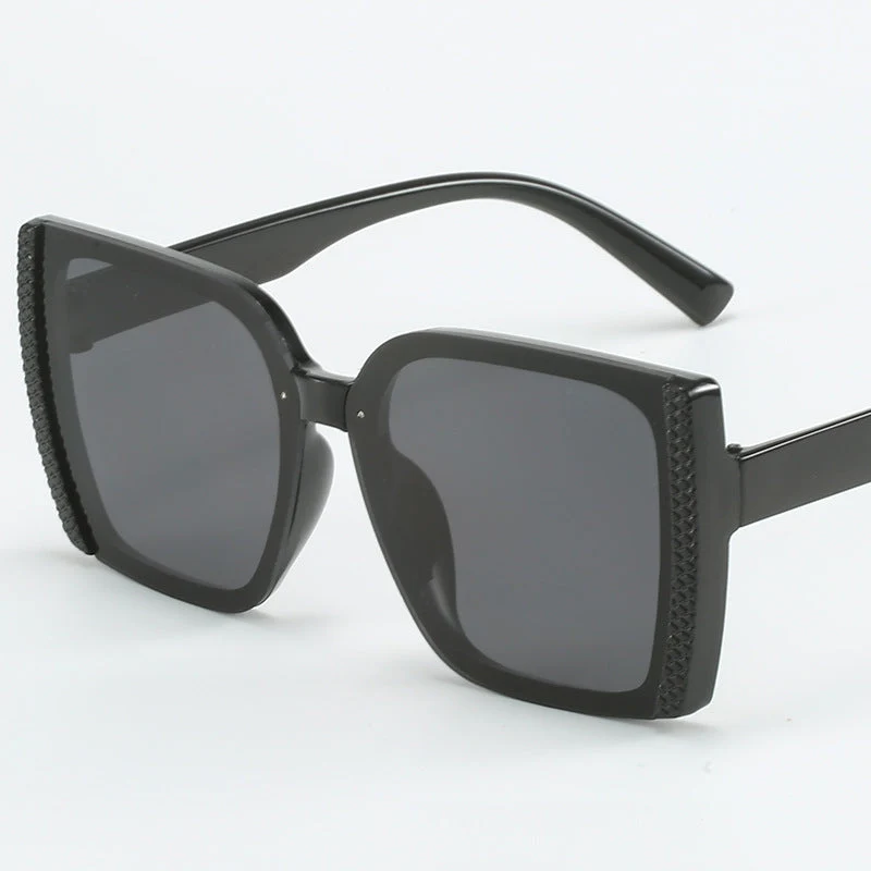 Dame oversized Designer-solbriller i moderne flettet design Luvikno