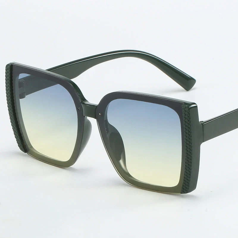 Dame oversized Designer-solbriller i moderne flettet design Luvikno