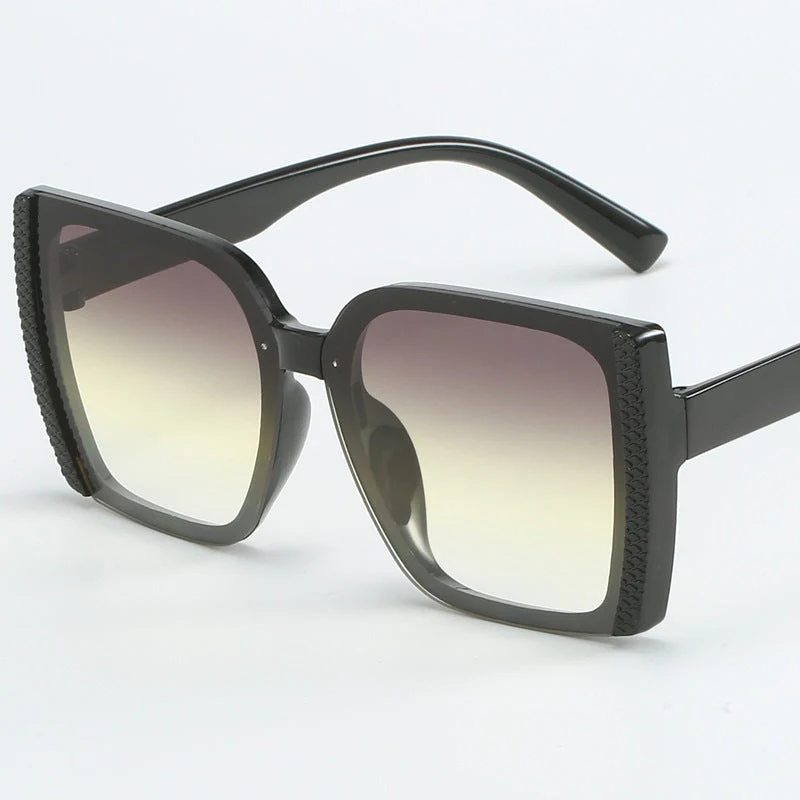 Dame oversized Designer-solbriller i moderne flettet design Luvikno