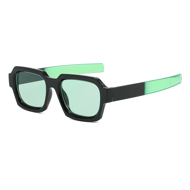 Dame moteriktig stilfull kvadratisk solbrille med kontrasterende ramme Luvikno