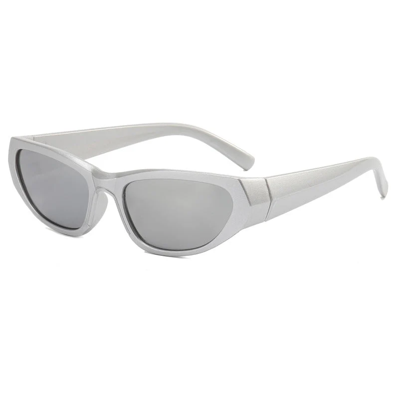 Dame moteriktig solbrille med speilbelagte glass Luvikno