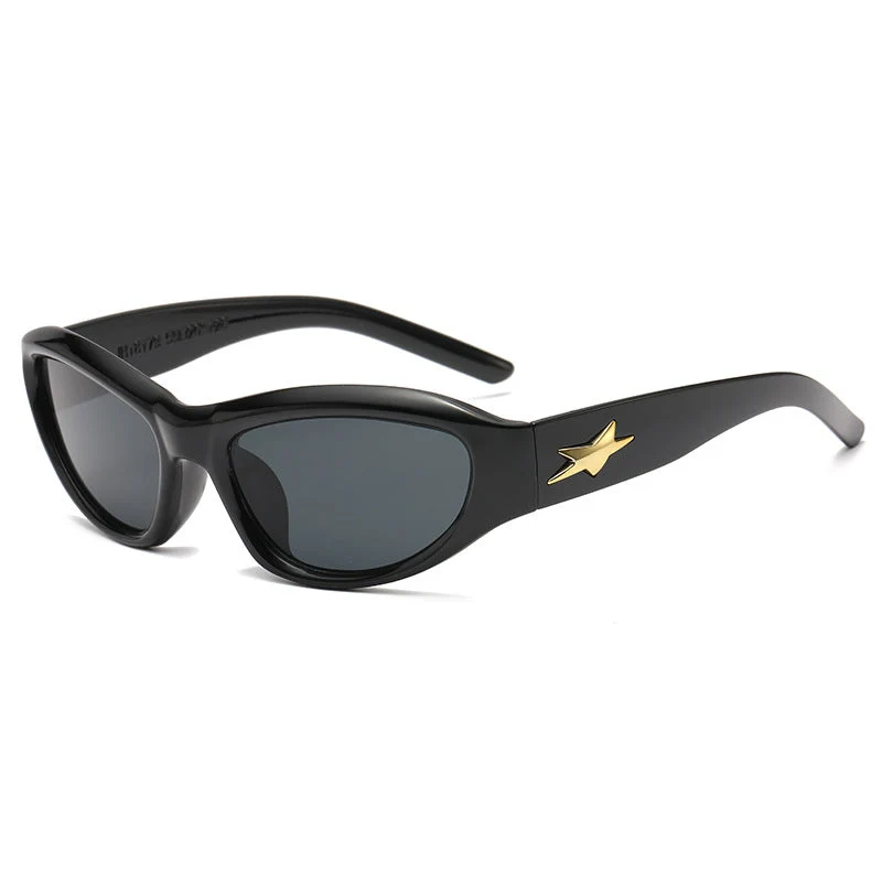 Dame moteriktig solbrille med stilig kattøy-design Luvikno