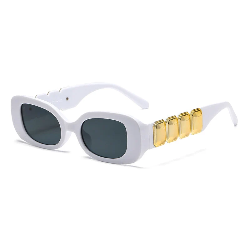 Dame mote solbrille med glamorøs ramme Luvikno