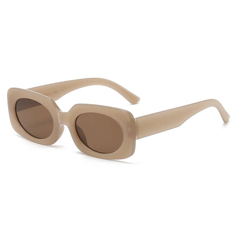 Dame Moteg Solbrille med unikt gjennomsiktig ramme Luvikno
