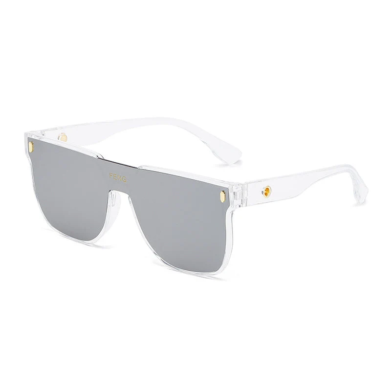 Damen moteriktig solbrille i trendy, geometrisk design Luvikno