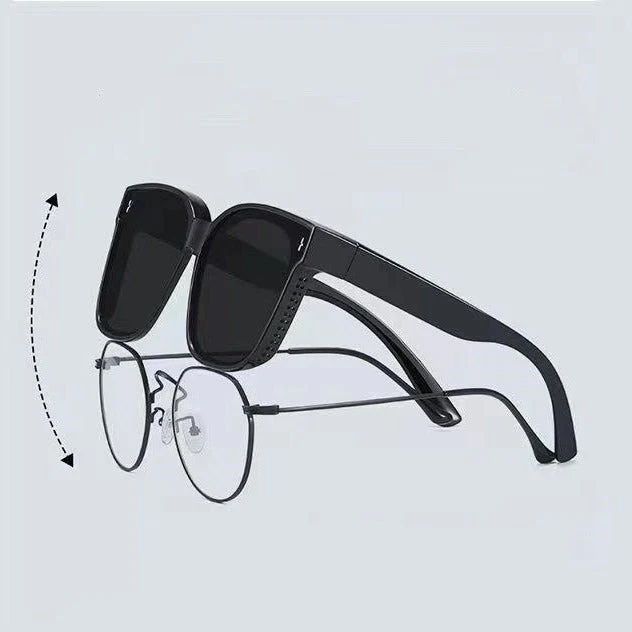 Dame moterisk solbrille i moderne rammedesign Luvikno
