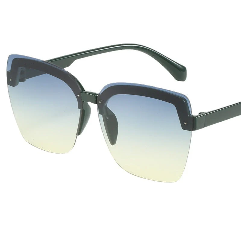 Dame moteriktig Shield-solbrille med moderne, kvadratisk design Luvikno