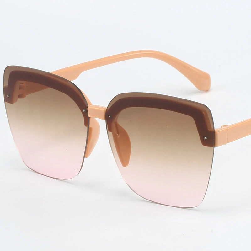 Dame moteriktig Shield-solbrille med moderne, kvadratisk design Luvikno