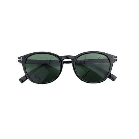 Dame moterik rund solbrille med elegant plastramme Luvikno