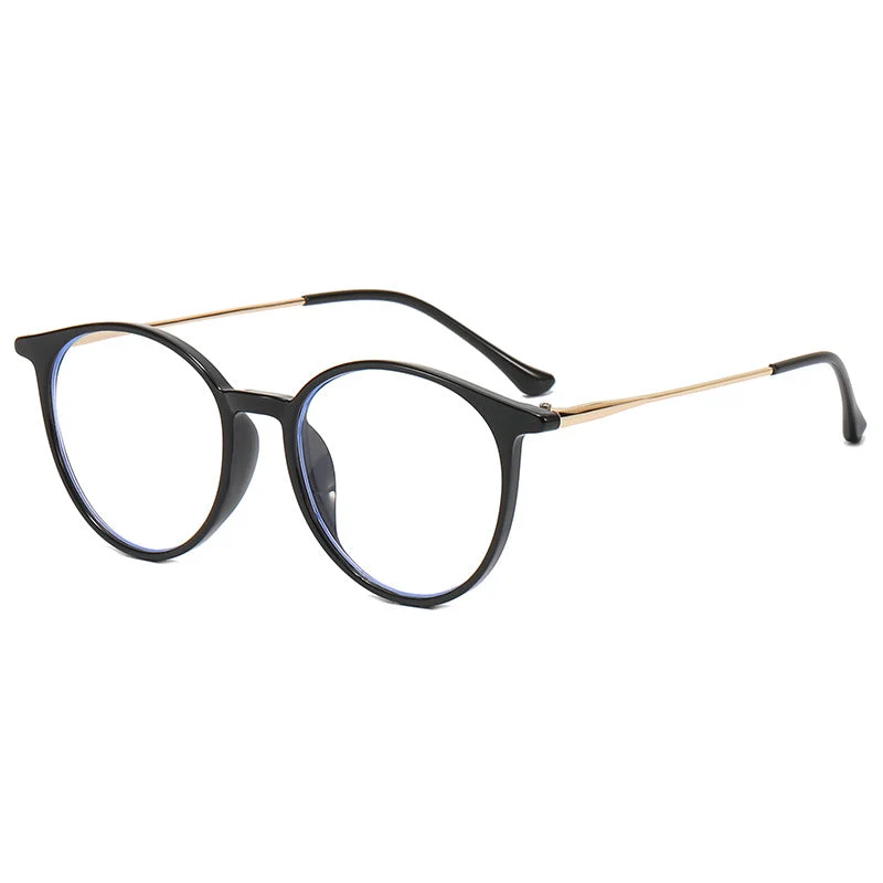 Dame modische runde briller med filigran design Luvikno