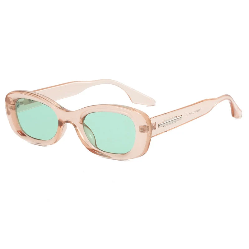 Dame trendy retro-solbriller med bred ramme Luvikno