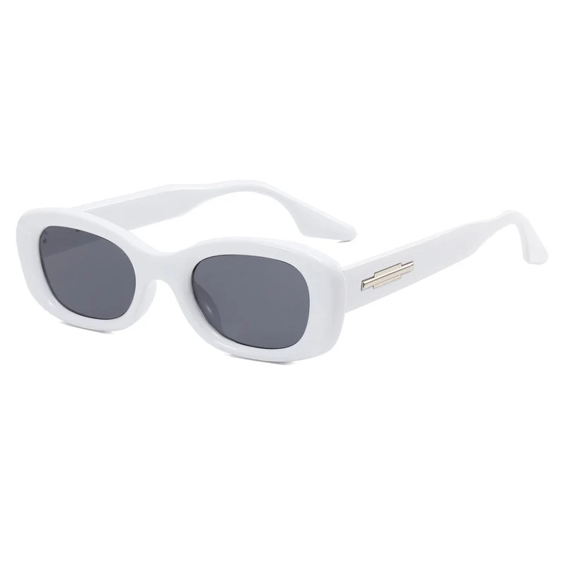 Dame trendy retro-solbriller med bred ramme Luvikno