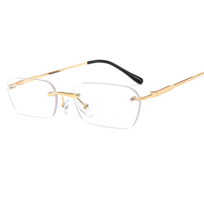 Dame moteriktig rektangulær solbrille med luksuriøs metallramme Luvikno