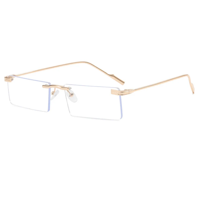 Damer Elegant Rektangulær Solbrille med Elegant Metallramme Luvikno