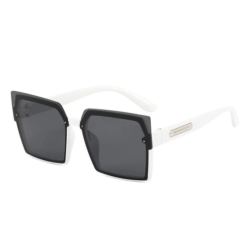 Dame Motebar Kvadratisk Solbrille med Stilig To-farget Ramme Luvikno