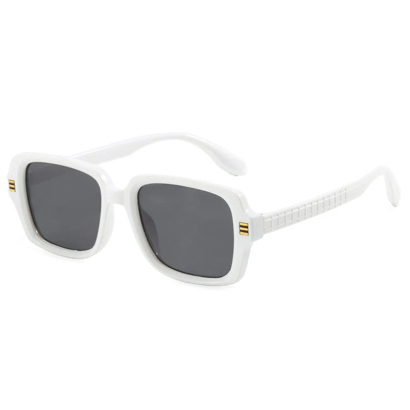 Dame trendy firkantet solbrille med strukturert ramme Luvikno