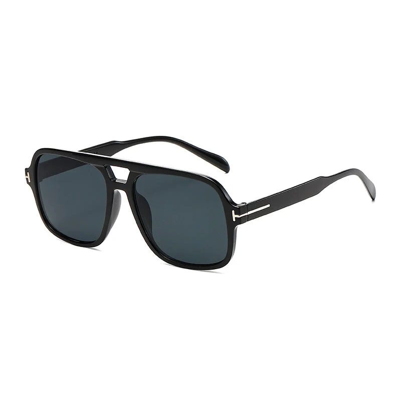 Dame Modischer quadratischer Solbrille med robust ramme Luvikno