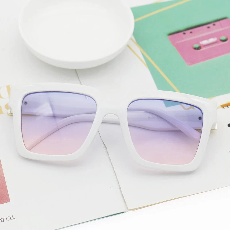 Dame trendy firkantet solbrille med høyverdig UV-beskytter teknologi Luvikno