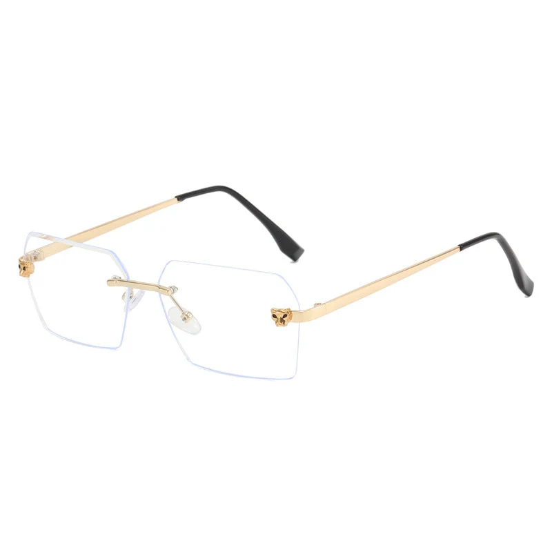 Damer moterik firkantet solbrille med elegant metallramme Luvikno