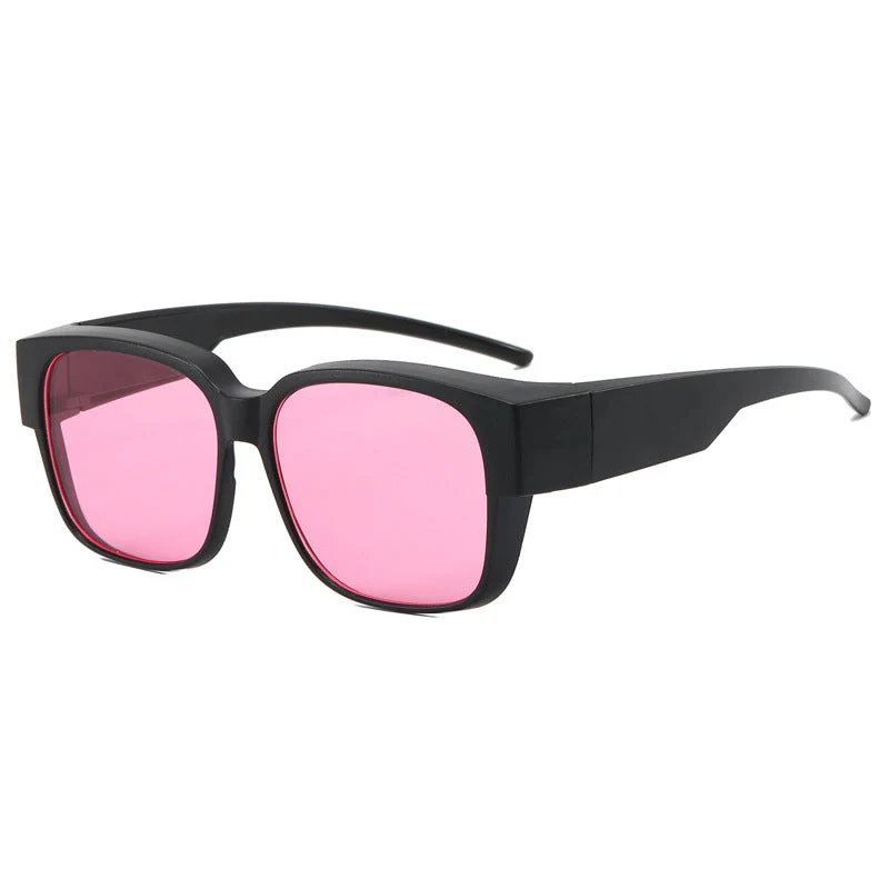 Dame moteriktig kvadratisk solbrille med ergonomisk design Luvikno