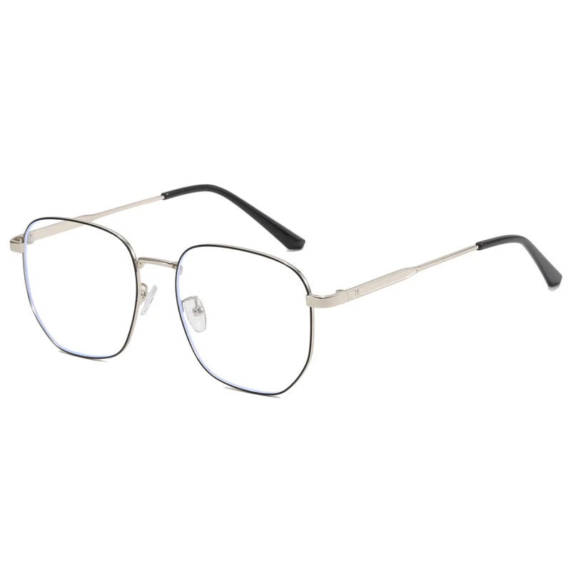 Dame moteriktig firkantet brille med lett metallramme Luvikno