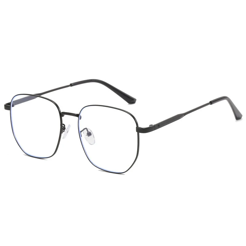 Dame moteriktig firkantet brille med lett metallramme Luvikno