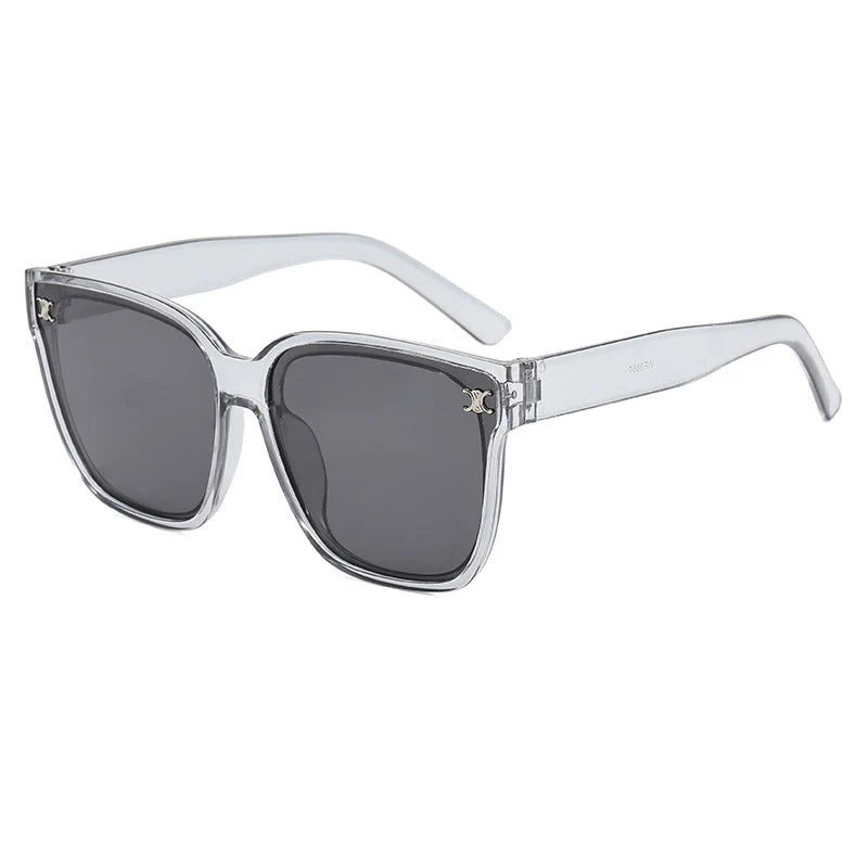 Dame moteriktig oversized solbrille med rhombiske glass Luvikno