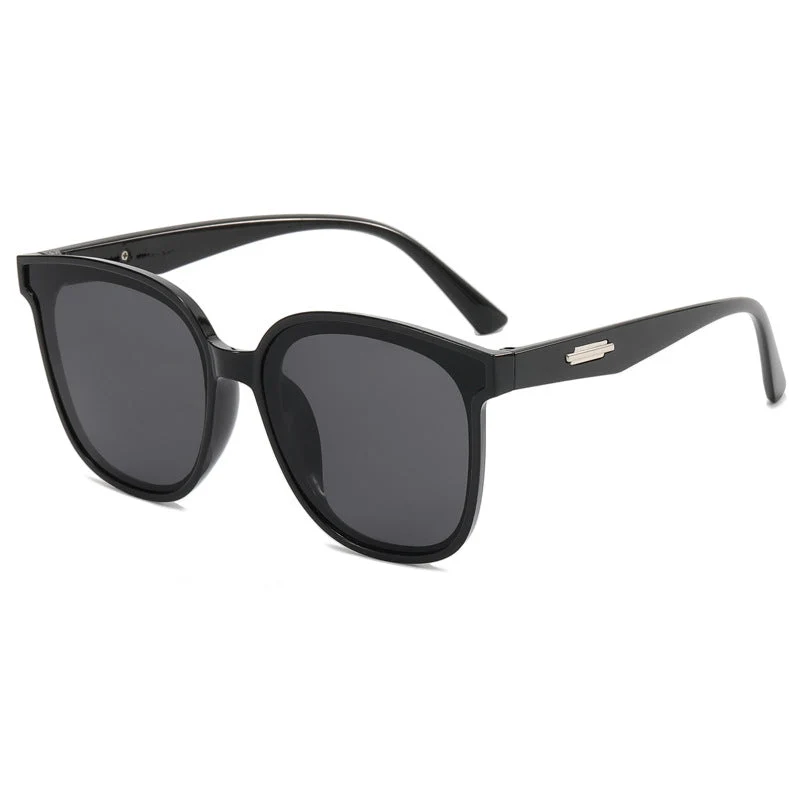 Dame moteriktig oversized solbrille med kombinert ramme Luvikno