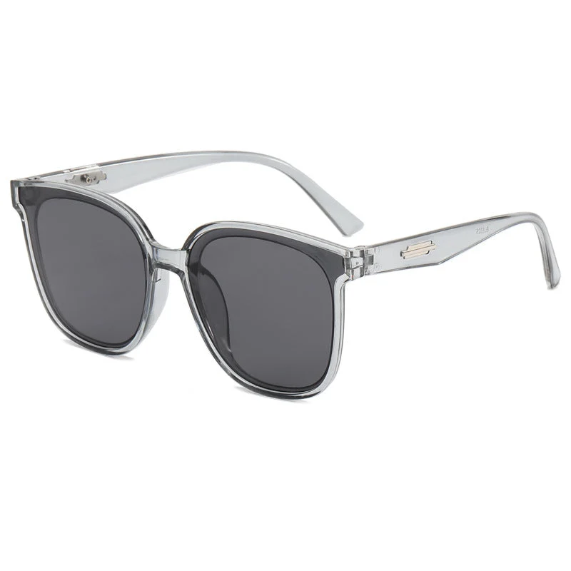 Dame moteriktig oversized solbrille med kombinert ramme Luvikno