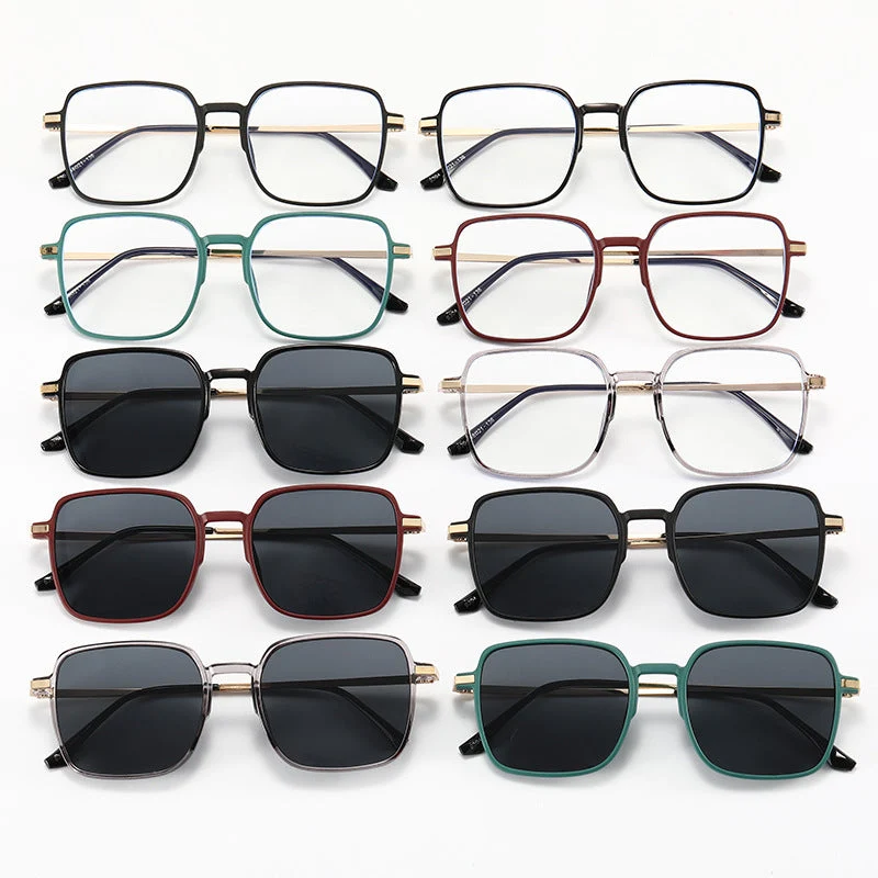 Dame moteriktig oversized solbrille med eksklusive metall-detaler Luvikno