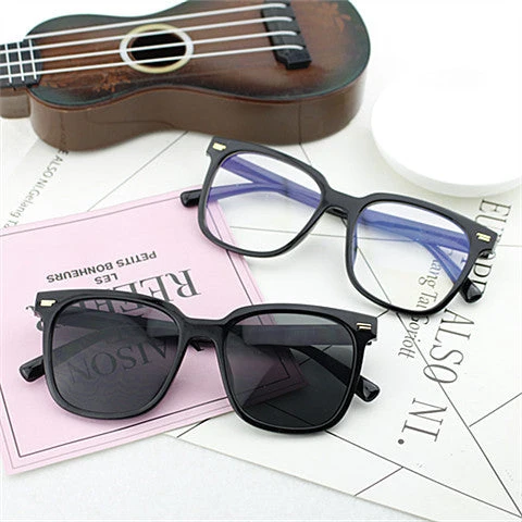 Dame moteriktig oversized solbrille med firkantet ramme og UV-beskyttelse Luvikno