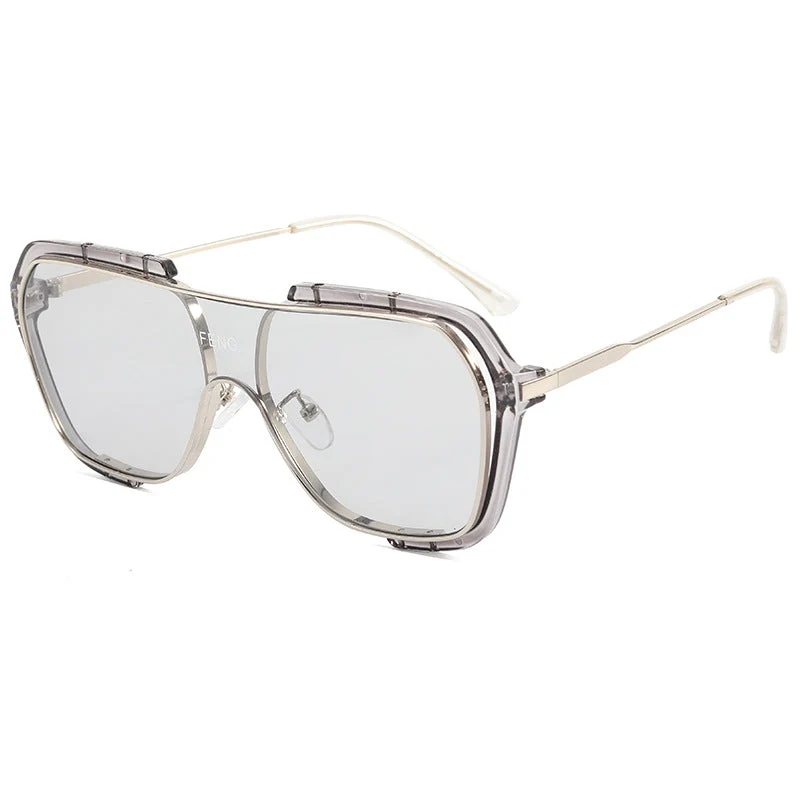 Dame moteriktige oversized solbriller Luvikno