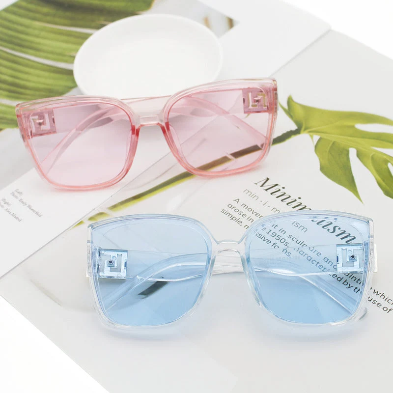 Damer Motemessig Oversized-Quadrat-solbrille Luvikno