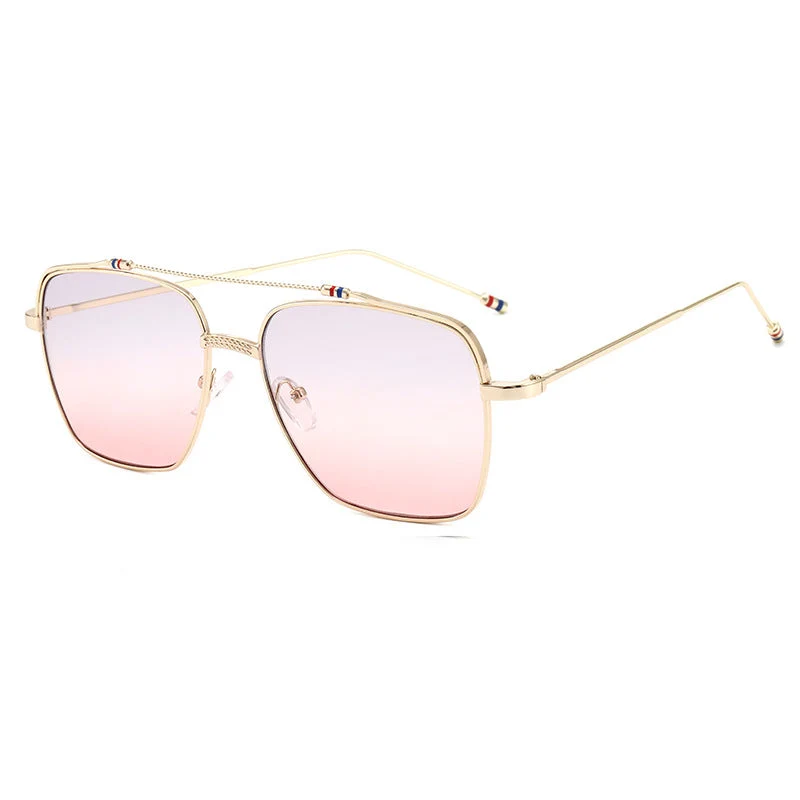 Dame moteriktig buet brille med smal metallramme Luvikno