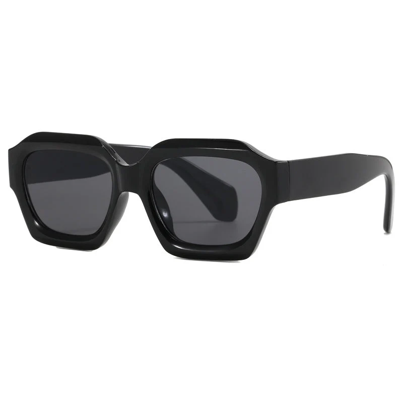 Dame modische geometriske oversized solbriller Luvikno